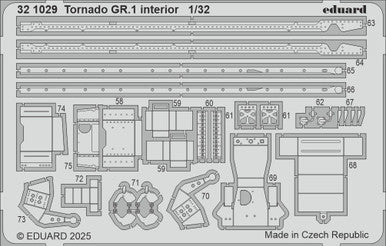 Eduard 321029 1/32 Tornado GR.1 Interior Photo Etched Set for ITALERI