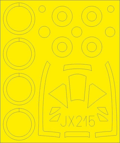 Eduard JX215 1/32 Mask Tempest Mk. VI for SHY Canopy Mask Set