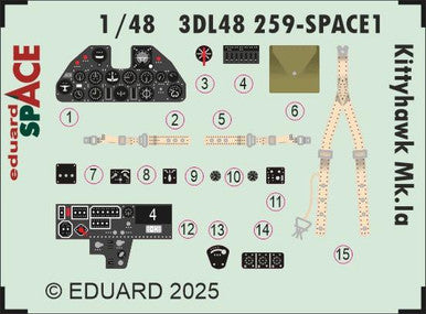 Eduard 3DL48259 1/48 Kittyhawk Mk.Ia SPACE SPACE for EDUARD