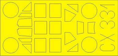 Eduard CX331 1/72 Mask Bf 109E for Airfix Canopy Mask Set
