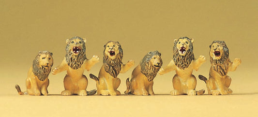 Preiser 20381 HO Scale Seated Performing Lions Figure Set