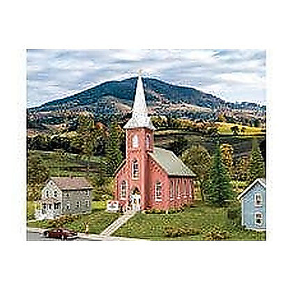 walthers cornerstone 3858 n scale brick church kit 4 7 8 x 2 3 4 x 6 7 16