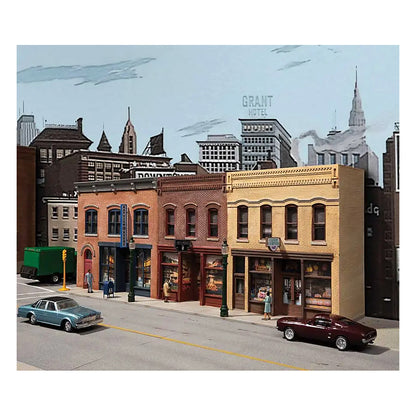 walthers cornerstone 4072 ho merchant row background building kit