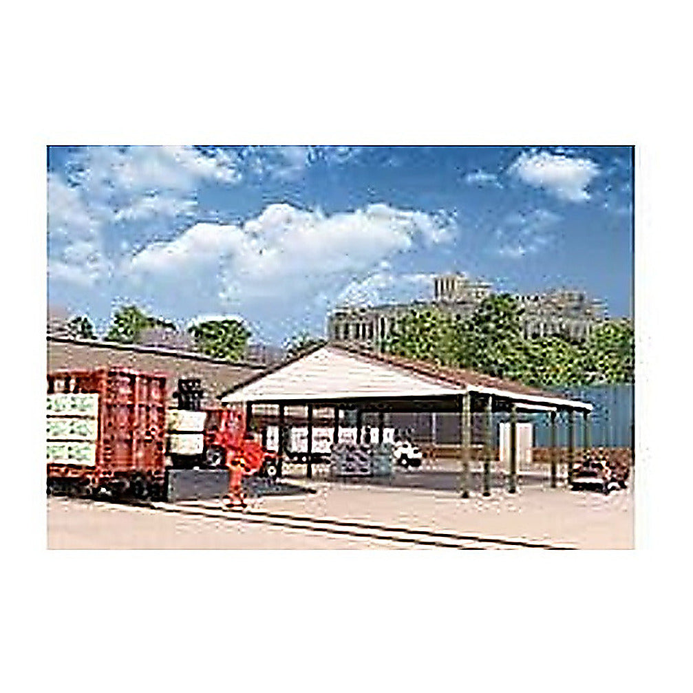 walthers cornerstone 4180 ho open air intermodal shed kit