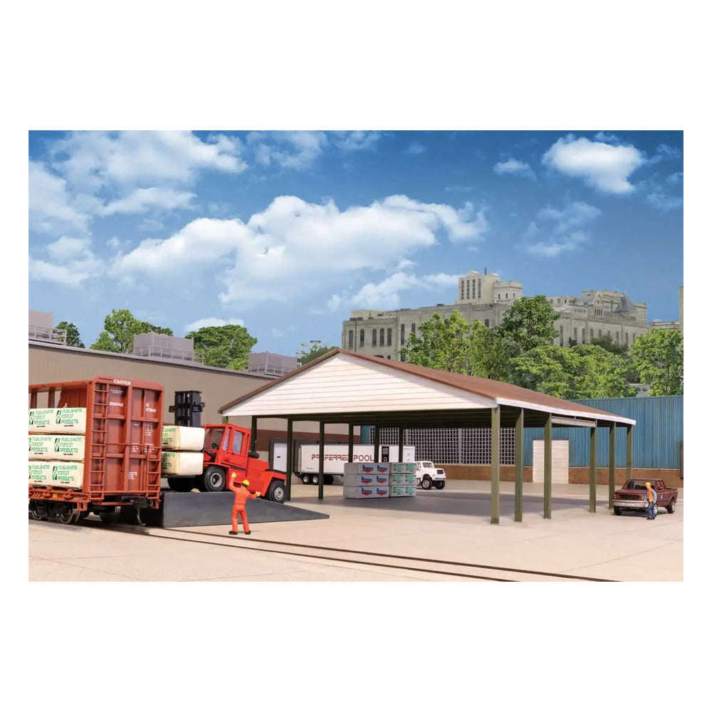 walthers cornerstone 4180 ho open air intermodal shed kit