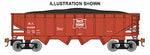 Bachmann 17608 HO Scale 40' Quad Hopper Silver Ser Rock Island