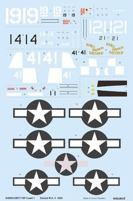 Eduard D48055 1/48 Decal F6F-3 Part 1 for Eduard
