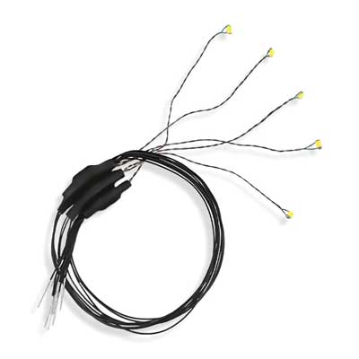 Evans Designs UC6FF All Scale Fast-Flashing Chip LED -- Orange w/8" 20.3cm Wire Leads - 7-19V AC or DC pkg(5)