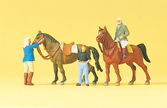 Preiser 10503 HO Scale At the Riding School Figure Set #2