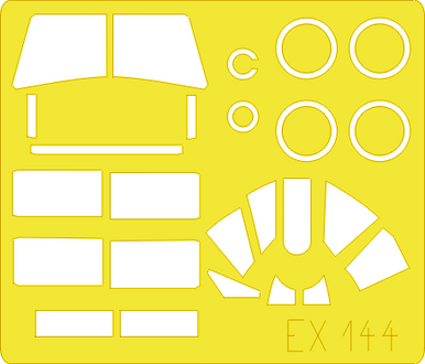 Eduard EX144 1/48 Mask P-40N for Eduard/Mauve Canopy Mask Set