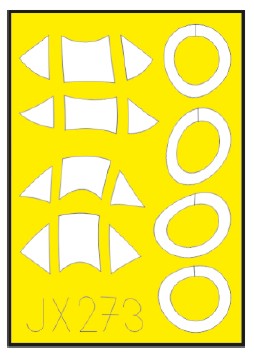 Eduard JX273 1/32 Mask Aircraft- DH82A Tiger Moth for ICM