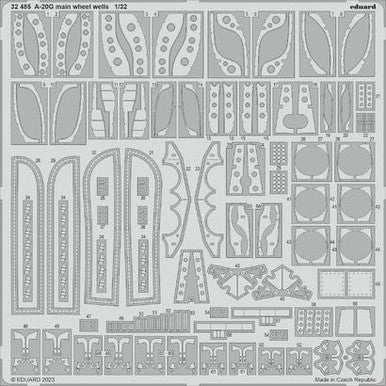 Eduard 32485 1/32 A-20G Main Wheel Wells for HKM
