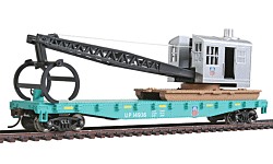 Walthers Trainline 931-1783 HO Flatcar with Logging Crane - UP