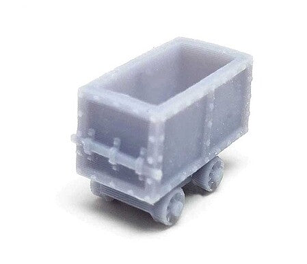 All Scale Miniatures 870970 HO Scale Mining Carts -- Unpainted pkg(5)