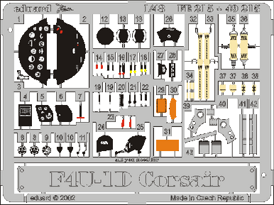 Eduard FE215 1/48 Photo Etch Interior Detail Set for Tamiya