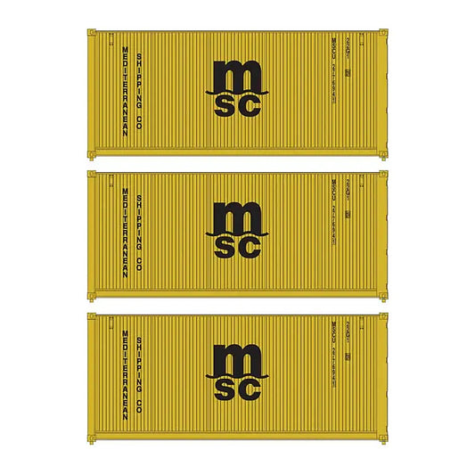 walthers scenemaster 18054 ho scale 20 fully corrugated container 3 pack