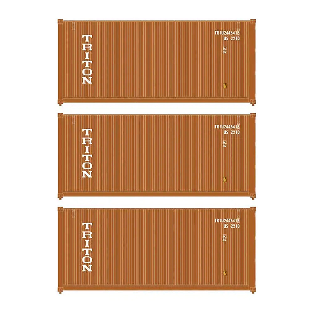 walthers scenemaster 18055 ho scale 20 fully corrugated container 3pk triton