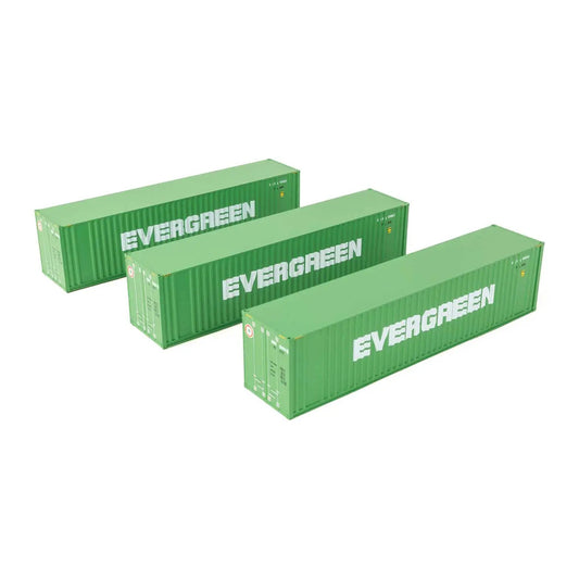 walthers scenemaster 18200 ho scale 40 flat panel container 3 pack evergre