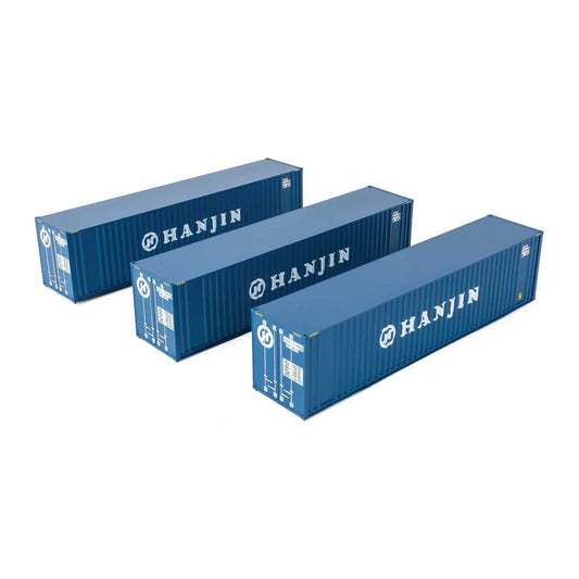walthers scenemaster 18201 ho scale 40 flat panel container 3 pack hanjin
