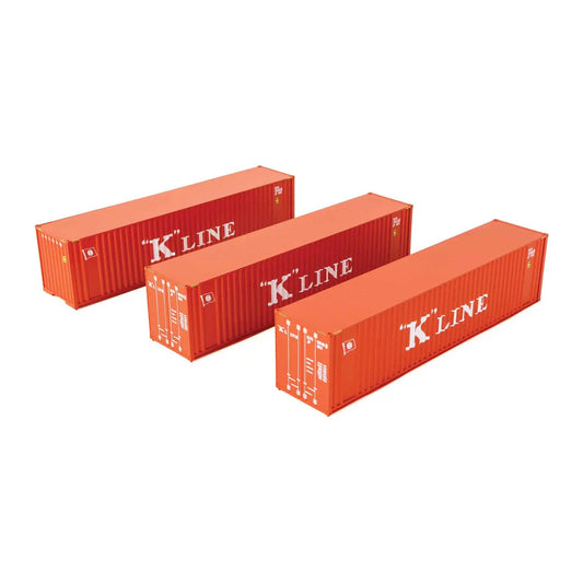 walthers scenemaster 18204 ho scale 40 flat panel container 3 pack k line
