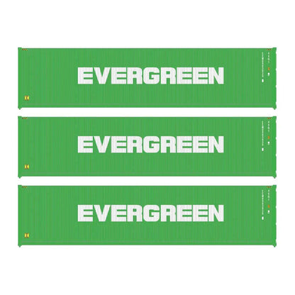 walthers scenemaster 18250 ho scale 40 fully corrugated container 3pk evergreen