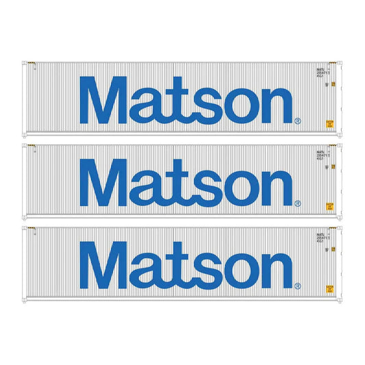 walthers scenemaster 18253 ho scale 40 fully corrugated container 3 pk matson