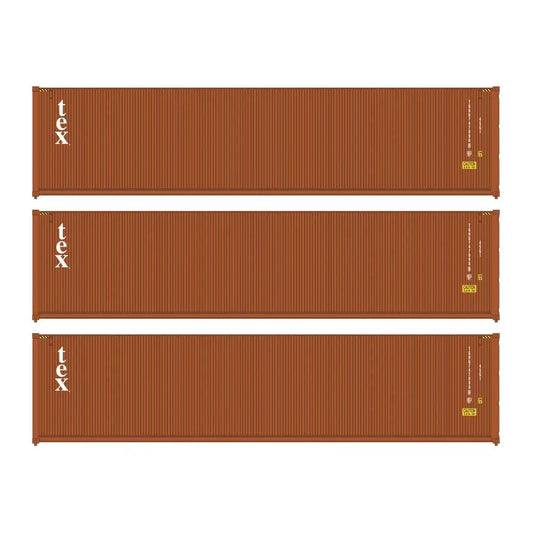 walthers scenemaster 18255 ho scale 40 fully corrugated container 3 pack tex