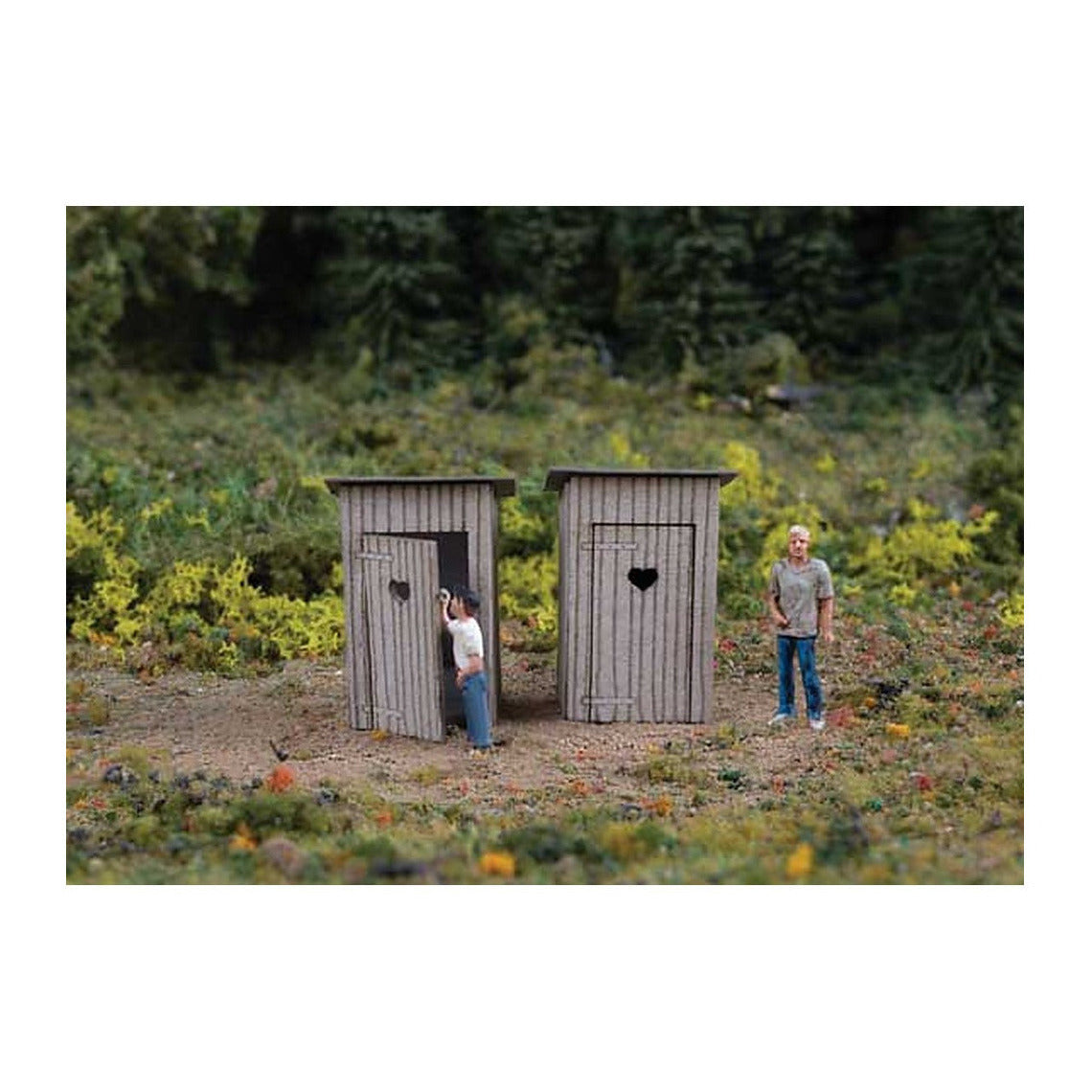 walthers scenemaster 4112 ho scale outhouse pkg2 laser cut wood kit each