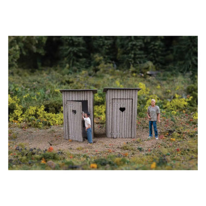walthers scenemaster 4112 ho scale outhouse pkg2 laser cut wood kit each