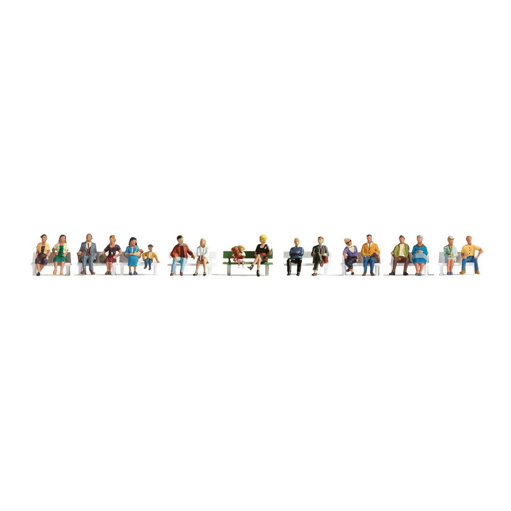 walthers scenemaster 6091 ho scale sitting people pkg18