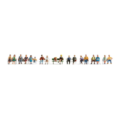 walthers scenemaster 6091 ho scale sitting people pkg18