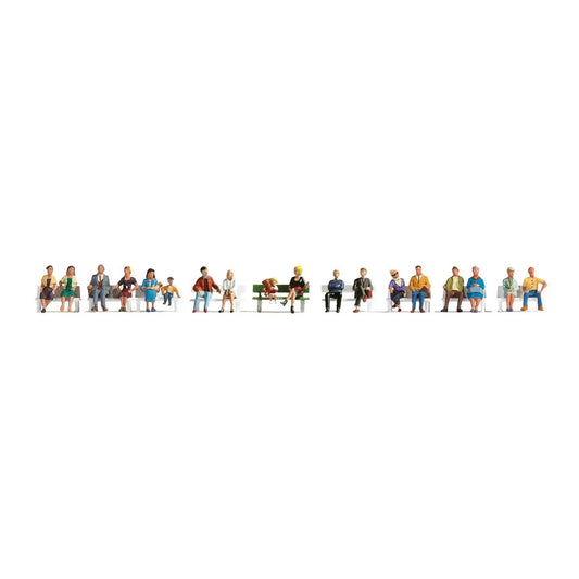 walthers scenemaster 6091 ho scale sitting people pkg18