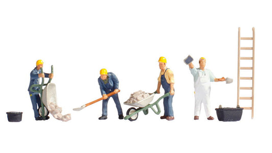 Noch 15055 HO Scale Masons with Accessories Set 2