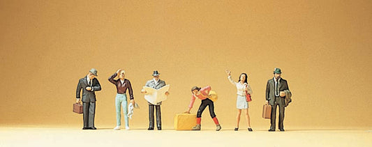 Preiser 79112 N Scale Travelers Waiting Figure Set (6)