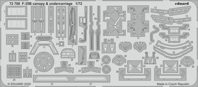 Eduard 72700 1/72 F-35 Canopy & Undercarriage for ITL