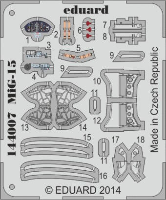 Eduard 144007 1/144 MIG-15 for EDU (Pre-Painted)