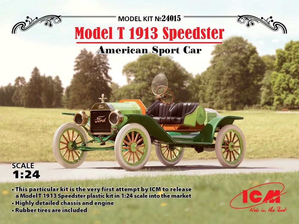 ICM Models 24015 1/24 American Model T 1913 Speedster Sports Car