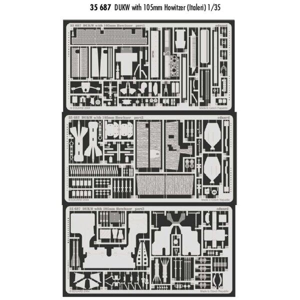 Eduard 35687 1/35 Armor- DUKW w/105mm Howitzer for ITA