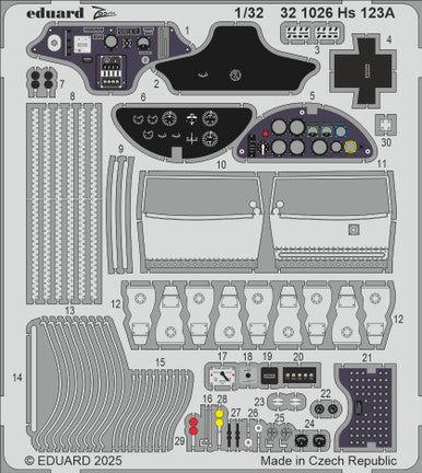 Eduard 321026 1/32 HS 123A Photo Etch for ICM