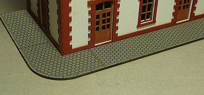 Bachmann 39105 HO Scale Hexagon Sidewalk -- 1"x48" 2.5cmx123cm