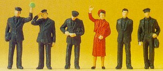 Preiser 14141 HO Scale Railroad Personnel German Federal Railway, 1989