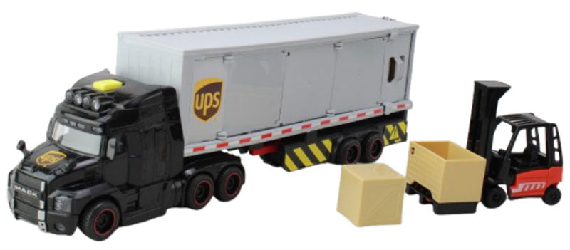 Daron UP7018 UPS Action Truck Playset w/ Opening Trailer