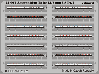Eduard 73007 1/72 Ammunition Belts 127mm US (Pre-Painted)