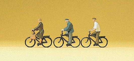 Preiser 75013 TT Scale Bike Riders on Bicycles Figure Set