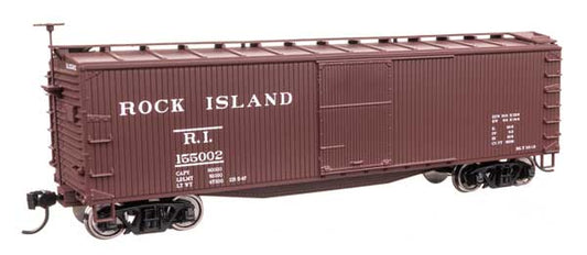 Walthers Mainline 910-40195 HO Scale 40' Wood Boxcar RTR Rock Island #155002