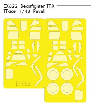 Eduard EX622 1/48 Mask Aircraft- Beaufighter TF X TFace for RVL