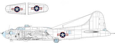 Eduard EX1054 1/48 B-17F US National Insignia w/ Red Outline Mask for