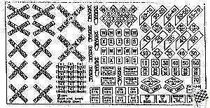 Blair Line 1 N Scale Highway Signs -- Railroad Signs