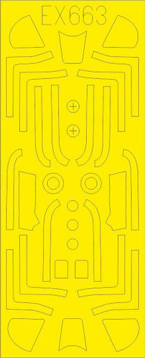 Eduard EX663 1/48 Mask P-51D TFace Canopy Mask Set for EDU