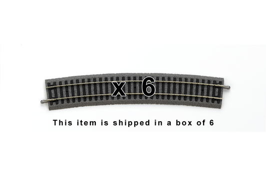 Piko 55419 HO Scale Roadbed Curved Track R9/15, Box of 6